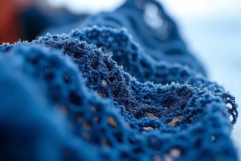 Heavy-duty trawl net designed for arctic conditions, showing reinforced structure and ice-resistant materials.